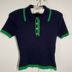 Emerson Lang Navy Polo Sweater